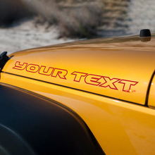 Adesivo in Vinile Testo Personalizzato Cofano per Jeep Wrangler Rubicon 3