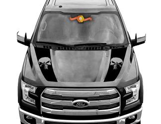 FORD F-150 Raptor Punisher Hood Graphics 2015 2019 Decalcomanie Ford Racing Stripe
