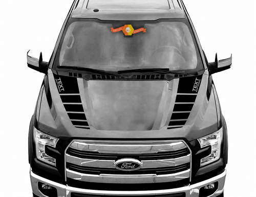 TEXT OFF ROAD Strobe Hood Rail Pair Cofano Adesivo in vinile per Ford F-150