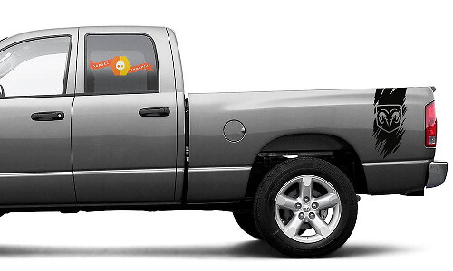 Adesivo in vinile con strisce laterali posteriori effetto usurato per Dodge Ram 1500 2500 3500