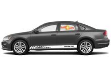 Racing rocker pannello strisce decalcomanie in vinile adesivi per Volkswagen Passat Wolfsburg B2 B3 B4 B5 B6 B7 B8 CC
 2