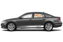 Racing rocker pannello strisce decalcomanie in vinile adesivi per Volkswagen Passat Wolfsburg B2 B3 B4 B5 B6 B7 B8 CC
 4