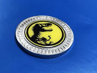 Distintivo 3D Jurassic Park Emblema laterale in alluminio metallo per Jeep Wrangler JL JK YJ TJ
