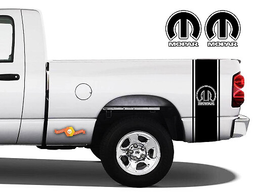 Set di Adesivi in Vinile a Strisce Stile Mopar per Fiancate Dodge Ram 1500-3500