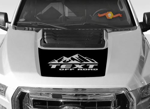 TEXT OFF ROAD Mountain Panel Cofano Adesivo in vinile per Ford F-150