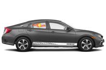 Adesivi per decalcomanie in vinile con strisce del pannello a bilanciere da corsa per Honda Civic Sport
 2