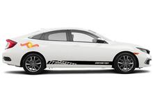 Adesivi per decalcomanie in vinile con strisce di pannelli rocker da corsa per Honda Civic EX
 3