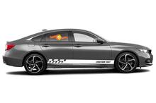 Adesivi per decalcomanie in vinile con strisce di pannelli rocker da corsa per Honda Accord Sport
 4