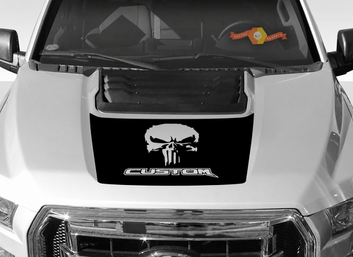 Adesivi in vinile con grafiche a striscia da corsa per cofano Punisher SVT per musclecar, camioncino ad alte prestazioni 2015-2019 8422