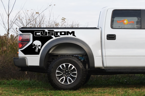 Punisher CUSTOM Stripe — Adesivo in vinile (fiancata del cassone) per Ford F-150 Raptor 2010-2014