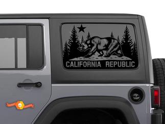 Jeep Wrangler Rubicon Hardtop California Republic Bear Parabrezza Decal JKU JLU 2007-2019 o Tacoma 4Runner Tundra Subaru Charger Challenger - 36

