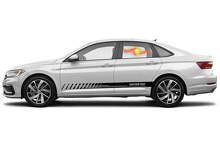 Adesivi per decalcomanie in vinile con strisce del pannello a bilanciere da corsa per Volkswagen Jetta GLI
 4