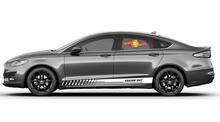 Adesivi per decalcomanie in vinile con strisce del pannello a bilanciere da corsa per Ford Fusion
 4