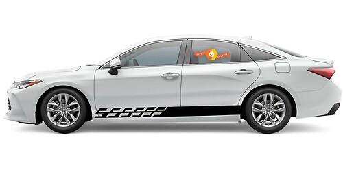 Adesivi per decalcomanie in vinile con strisce del pannello bilanciere da corsa per Toyota Avalon Touring
