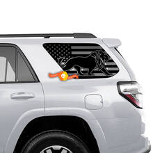 Adesivo per finestrino posteriore, bandiera USA, leone, per qualsiasi auto
 2