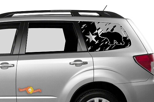 Suba Ascent Forester Hardtop Flag Texas Montagne Orso distrutto parabrezza adesivo decalcomania JKU JLU 2007-2019 o Tacoma 4Runner Tundra Dodge Challenger Charger Wrangler Rubicon - 110
