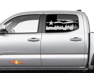 Toyota Tacoma 4Runner Tundra Hardtop Bandiera Texas Forest Fields Eagle Parabrezza Decal JKU JLU 2007-2019 o Dodge Challenger Charger Subaru Ascent Forester Wrangler Rubicon - 145
