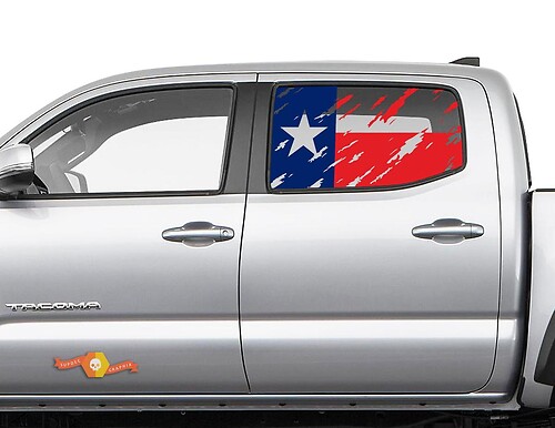 Decalcomania per finestrino laterale distrutta con bandiera del Texas per Toyota Tacoma 4Runner Tundra

