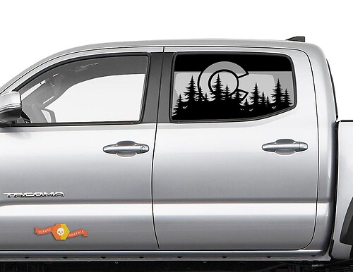 Decalcomanie per finestrini laterali con bandiera Colorado Forest per Toyota Tacoma 4Runner Tundra
