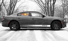Adesivi per decalcomanie in vinile con strisce del pannello a bilanciere da corsa per Dodge Charger SXT
 4