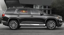 Adesivi per decalcomanie in vinile con strisce del pannello bilanciere da corsa per GMC Acadia
 2