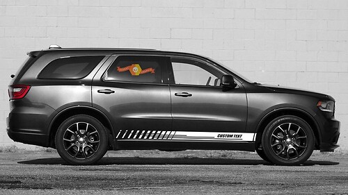 Adesivi per decalcomanie in vinile con strisce del pannello a bilanciere da corsa per Dodge Durango
