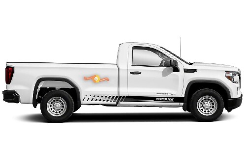 Adesivi decalcomanie in vinile strisce pannello bilanciere racing per GMC Sierra 1500

