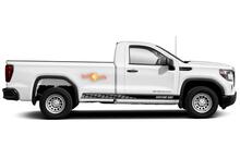 Adesivi decalcomanie in vinile strisce pannello bilanciere racing per GMC Sierra 1500
 2