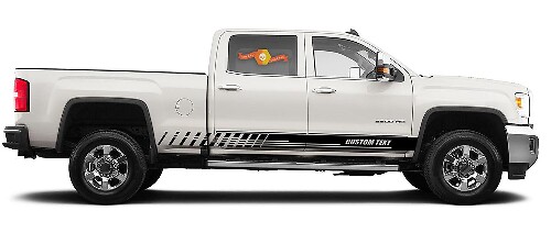 Adesivo in Vinile con Strisce Decorative Personalizzate per Minigonne per GMC Sierra HD_1