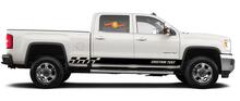 Adesivi per decalcomanie in vinile con strisce del pannello bilanciere da corsa per GMC Sierra 2500HD
 4
