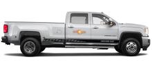 Adesivi per decalcomanie in vinile con strisce del pannello bilanciere da corsa per GMC Sierra 3500HD
 2