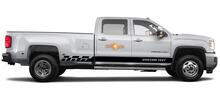 Adesivi per decalcomanie in vinile con strisce del pannello bilanciere da corsa per GMC Sierra 3500HD
 3