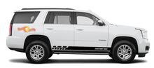 Adesivi per decalcomanie in vinile con strisce del pannello a bilanciere da corsa per GMC Yukon
 4