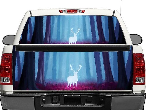 Adesivo in Vinile Magic Deer per Alzacristallo Posteriore o Portellone per Pick-up e SUV