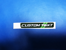 Lime Green Honeycomb Twin Stripes Custom Text Domed Insert — Adesivo in vinile (volante) per Dodge Challenger_2