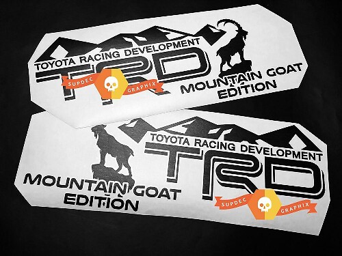 Adesivo Universale in Vinile TRD Mountains Goat Edition per Toyota FJ Cruiser