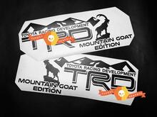 Coppia di adesivi per decalcomanie laterali in vinile TRD Mountains Goat Edition per Toyota 4Runner Tundra Tacoma FJ Cruiser
 3