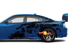 Dodge Challenger Charger ScatPack stile Splash Grunge Stripes Kit Hell Cat Adesivo in vinile Decalcomania grafica
 3