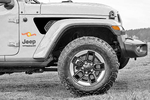 Adesivo in Vinile Gravity Style per Baffo di Ventilazione per Jeep Wrangler 2018-2021