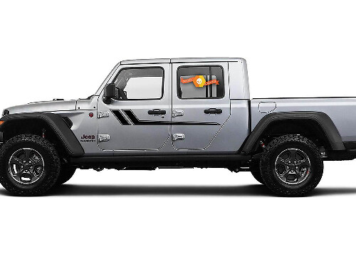 Kit Adesivi Vinile Doppio Contorno per Porta per Jeep Gladiator e Wrangler
