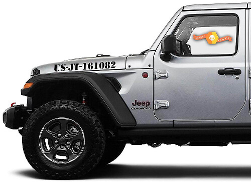 Kit Adesivi in Vinile Personalizzati per Cofano per Jeep Gladiator JT Wrangler JL JLU