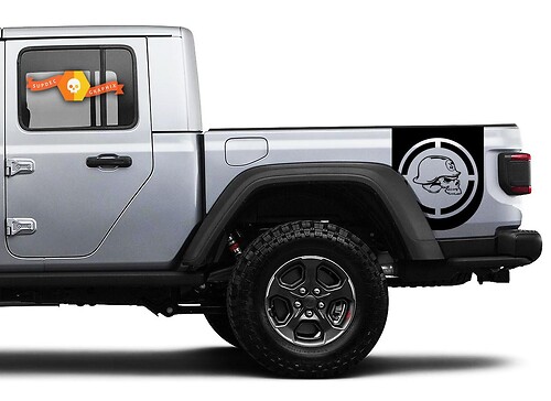 Coppia di strisce per porte laterali Jeep Gladiator Army Star Aim adesivi decalcomanie kit strisce grafiche in vinile per il 2020-2021 per entrambi i lati
