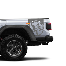 Coppia di strisce per porte laterali Jeep Gladiator Star Destroyed Punisher adesivi decalcomanie kit strisce grafiche in vinile per il 2020-2021 per entrambi i lati
 2
