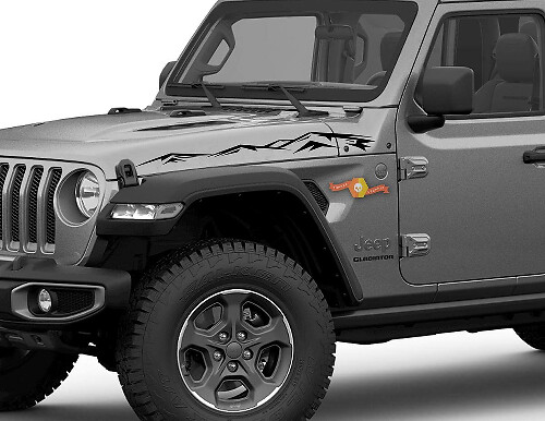 Kit Adesivo in Vinile Laterale per Cofano per Jeep Gladiator e Wrangler