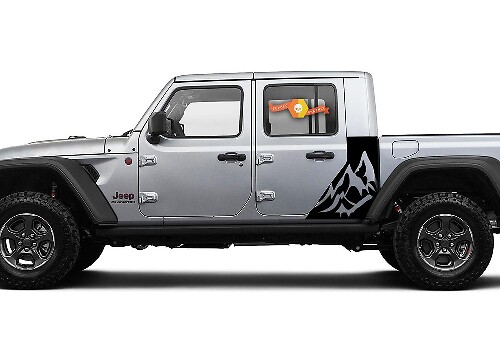 Kit di strisce grafiche in vinile per carrozzeria in stile Jeep Gladiator 2 Side Mountains 2018-2021
