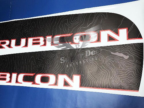 Coppia di Mappa Topografica Jeep WRANGLER JK UNLIMITED RUBICON RECON Decal Sticker
