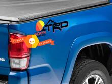 Adesivi in Vinile Laterali con Logo TRD Mountains Vintage Sunset 2 Pezzi per Toyota Tacoma Tundra FJ Cruiser 2