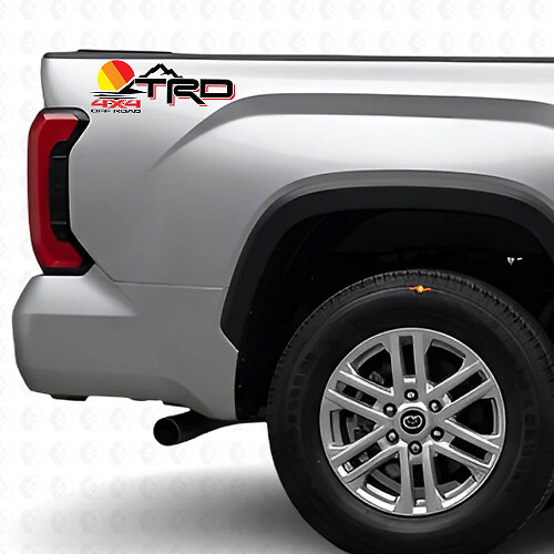 Adesivo Vinil Stile Vintage TRD 4x4 Off Road per Fiancata per Toyota Tundra