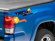 Adesivi in Vinile con Logo Tramonto Vintage TRD Mountains per Fiancate Letto Toyota Tacoma Tundra FJ Cruiser 2