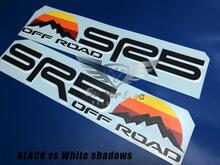 Coppia di SR5 4x4 fuoristrada con montagne Vintage Sunset Old Style Side Vinyl Stickers Decal adatta a Tacoma Tundra 4Runner
 3